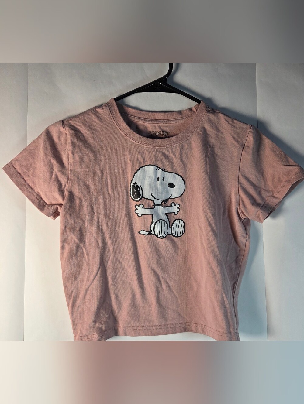 Peanuts Pink Short Sleeve Snoopy Graphic Tee